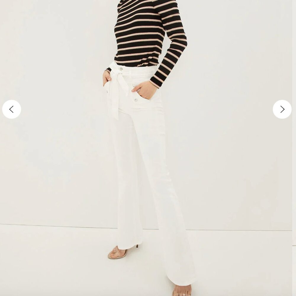 NWT Veronica Beard White Flare Jeans Size 25